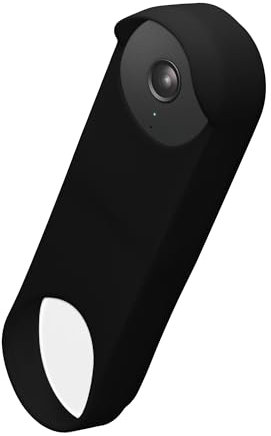 kwmobile Hülle kompatibel mit Google Nest Doorbell - Silikon Cover Case Schutzhülle für Video Türklingel Schwarz