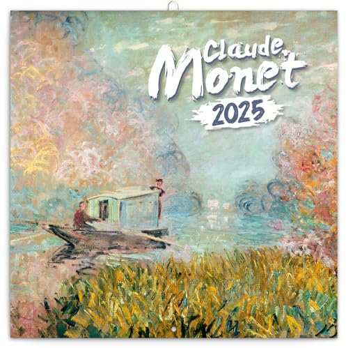 NOTIQUE Wandkalender Claude Monet 2025 Kalender, Broschürenkalender mit Monatskalendarium, Broschurkalender Artkalender 30 x 30 cm (30x60 Geöffnet)