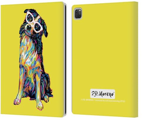 Head Case Designs Licenza Ufficiale P.D. Moreno Border Collie Cani Custodia Portafoglio in Pelle Compatibile con Apple iPad PRO 13 M4 2024