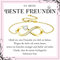 PDTU Beste Freundin Armband Unendlichkeitszeichen Geschenk für Freundschaft, Geburtstag, Abschluss, Einschulung, Hochzeit, Weihnachten - Gold