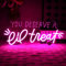 OYCGZV You Deserve A Lil Treat Neon Schild Leckerli Led Neon Schild Wand Verwöhnen Sie Sich Selbst Neon Sign USB Led Schild für Schlafzimmer Küche Bar Restaurant Club Laden Geschäft Party