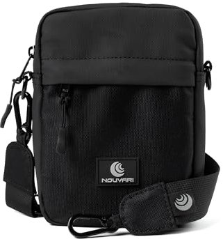 Nouvari Umhängetasche Herren Damen Kleine Schultertasche Herrentasche Zum Umhängen Wasserabweisende Crossbody Bag mit Handytasche Messenger Bag für Alltag Reisen Freizeit Büro