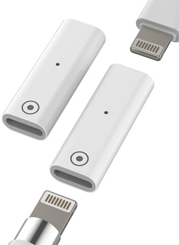 Adaptateur Lightning Femelle vers Lightning Femelle pour Iphone Pencil 1ère Génération(Lot de 2) pour IPad Stylet Chargeur Rechange Accessoire Certifié pour Apple MFI Pen Génération