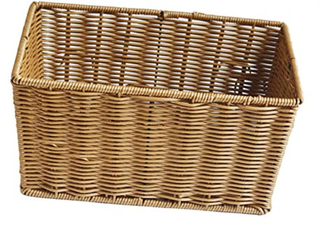 Garneck Cesto Portaoggetti Per Supermercato Cesto Portaoggetti in Rattan 30x20x15cm Set Di 1 Cestino Di Raccolta Facile Da Pulire Cucina