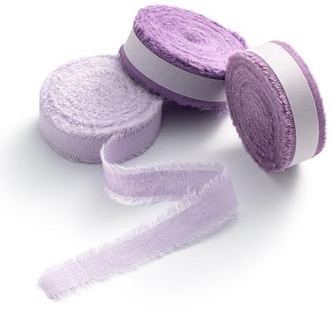 AOKSUNOVA Baumwollband Stoffband Stoffbänder Schleifenband Baumwolle Geschenkband Flieder Lila