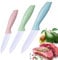 Zhiyun 3 Pieces Ceramic Knife Set, 3-Inch 4-Inch 5-Inch Colorful Knife Set with Sheaths Covers and Ergonomic Handle,Use for Meat Fruit Vegetable Bread and Butter (Pink Green Blue)