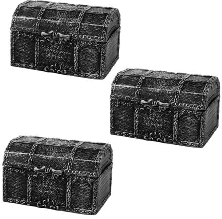 Toyvian 1 Set Scrigno Del Dei Pirati Del Forziere Del Dei Pirati Forcone Del Ragazzo Petto Scrigno Del Per Forzieri Plastica Nero 3 Pezzi