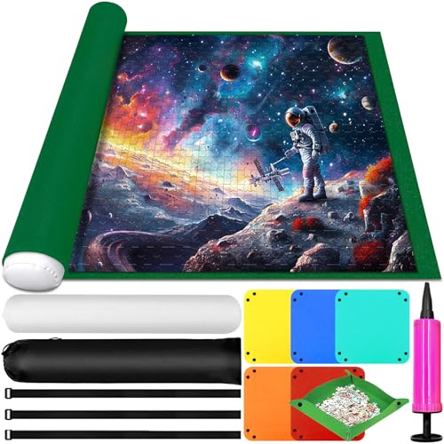 ZZXLOPEZ Puzzle-Matte, Aufrollbare Puzzle-Matte für 1000, 1500, 2000 und 3000 Elemente, Puzzleunterlage, Puzzlis Aufbewahrungszubehör