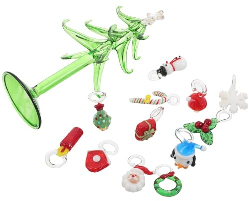 Alipis Figura de Árbol de Navidad Mini de Cristal Transparente con Base Decorativa para Mesa, Adorno Navideño Elegante y Versátil, Decoración de Hogar y Oficina para Temporada Festiva