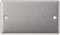 Knightsbridge CL86BC 2G Blanking Plate-Rounded Edge Brushed Chrome