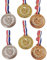 KSS 6 x Große Medaillen (ca. 6cm Durchmesser) in Bronze, Silber und Gold Geburtstag, Party, Mitbringsel