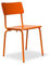 Kinderstuhl Comeback 041, stapelbarer Stuhl mit 38 cm Sitzhöhe und 68 cm Gesamthöhe, Breite x Länge: 33 cm x 33 cm, schlichter DDR-Klassiker als Kinderholzstuhl, orange gebeizt, lackiert (orange)