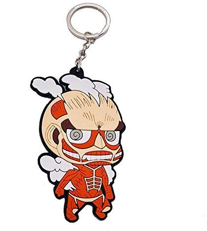 AOT Shingeki no Kyojin Porte-clés PVC Double Face Figurine Colossal Titan - 8 cm