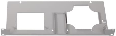 GrabbeIT Halterung für Netzwerkschrank DrayTek Vigor 167/166/165 - Ubiquiti Unifi Cloud Key Gen1/Gen2 - Ubiquiti Unifi Security Gateway (USG) auf Einer Höheneinheit - 2mm gestrahlter Edelstahl