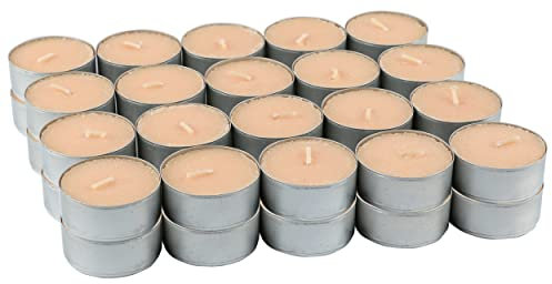 40 Stück Duftkerzen Teelichter Tropische Früchte Duft, Beige Duftteelichter Tropische Früchte