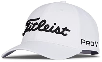 Titleist Herren Tour Performance Baseballkappe, Weiß/Schwarz, One Size