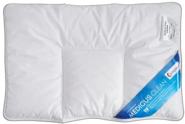 Schlafmond Medicus Clean Flaches Kopfkissen 40x60 cm – Atmungsaktives Kinderkissen – Allergiker freundliches Baby kopfkissen & Kinder Kissen– Kinderkissen 40x60 cm – Made in Germany