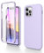Dracool Liquid Silicone Case for iPhone 12/12 Pro Case and Screen Protector Shockproof 360 Full Body Protection Soft Gel Rubber Cover Slim Case for iPhone 12/12 Pro 6.1 - Clove Purple