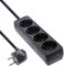 InLine® Steckdosenleiste, 4-Fach Schutzkontakt 5m, schwarz