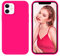 DUEDUE Coque pour iPhone 12/12 Pro Silicone Fine Rigide Antichoc, Coque de Téléphone pour iPhone 12 Protection Intégrale, Micro Fibre Anti Rayures Etui pour iPhone 12/12 Pro 6,1 Pouces, Rose Fluo