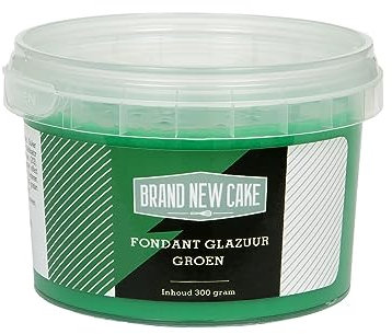 BrandNewCake® Fondant Glasur Grün 300g - Perfekt für Torten- und Kuchendekoration - Einfache Anwendung - Hochwertige Qualität