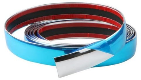 Bande décorative chromée pour voiture - Universelle - En PVC chromé - Protection des bords de fenêtre de voiture - Accessoire de décoration de voiture - Argenté - 6 mm x 5 m