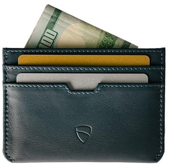Vaultskin MOORGATE - Portafoglio Minimalista in Pelle con Blocco RFID, Sottile e Compatto, Adatto per Tasca Anteriore