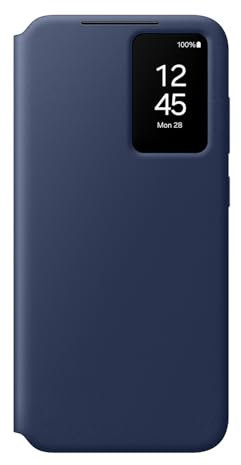 Samsung Wallet Case custodia a portafoglio con finestra di visione notifiche per Galaxy S24 FE, Blu