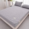 YUDEYU Gestepptes Spannbettlaken Rohbaumwolle Matratzenschoner Heimgebrauch Hotel rutschfest Doppelbett Einzelbett Topper spannleintuch(Grey,70x190cm/High 5-15cm)