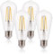 FLSNT Dimmbar Glühbirne E27 Ersetzt 40W, 4W ST58 LED Filament Leuchtmittel E27, 470LM Edison Vintage Glühbirne E27, 2700K Warmweiss, Klar Glas, 4 Stück