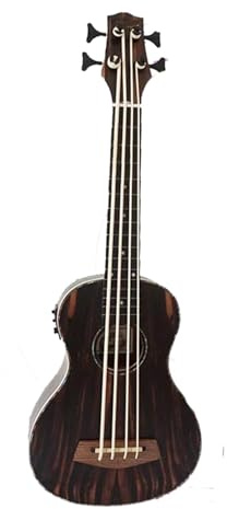 Ukulele Erwachsene 30 Zoll Ebenholzkörper E-Bass Ukulele Fretless U-förmige Bassgitarre Musikinstrument Ukulele