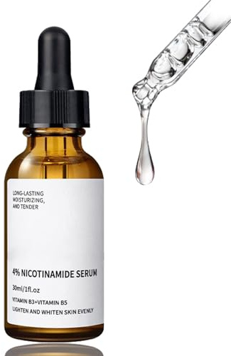 Niacinamide Serum 4% mit Vitamin B3 & B5, Dark Spot Remover Serum gegen Hyperpigmentierung, Dunkle Flecken & Unreine Haut, Feuchtigkeitsspendendes Gesichtsserum für Strahlenden, Ebenmäßigen Teint