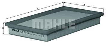 MAHLE LX 3148 Motor Luftfilter Filtereinsatz Kompatibel mit FIAT 500 312 500 C 312 PUNTO 199 Panda Schrägheck 312, 319, ALFA ROMEO MITO 955