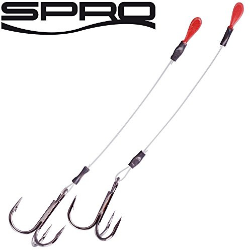 Spro Pike Fighter One-Touch Fine Stinger 9,4kg - 2 Stingerhaken zum Zanderangeln, Angsthaken zum Spinnfischen, Angstdrilling