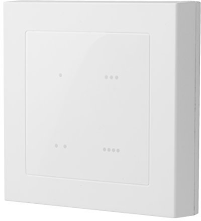 LUPUSEC 12102 Szenarienschalter V2 für XT Smarthome Alarmanlagen (außer XT1), 4 Touchbuttons mit LED-Anzeige, batteriebetrieben, löst Szenario bis 5 Automationsbefehle aus, Weiß, 84 x 84 x 18 mm
