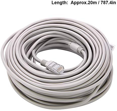 Câble de vidéosurveillance, câble d'alimentation vidéo AHD 5M / 10M / 15M / 20M pour le système de surveillance par caméra de sécurité CCTV, connecteur d'alimentation CC de 2,1 mm (20M)