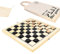 Big Game Hunters Pine Wooden Travel Draughts Set for Kids and Adults with Folding Board 30 x 30, Varnished Checkers and Cotton Bag