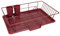 Sweet Home Collection 3 Piece Dish Drainer Rack Set with Drying Board and Utensil Holder, Metal, Plasic, Burgundy