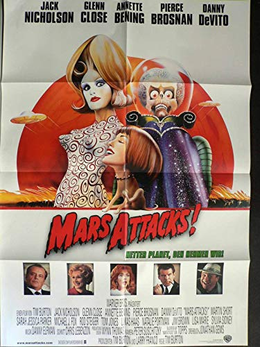 Mars Attacks! - Jack Nicholson, Glenn Close - Filmposter A1 84x60cm gefaltet (2)