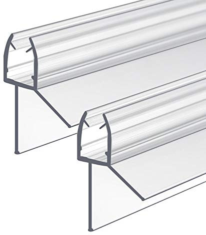 IMPTS Dichtung Dusche 100 cm für Duschtür mit Glasstärke 5mm / 6mm Ersatz Duschdichtung Mit verlängerten Gummilippen für trockenen Boden im Bad (2 Stück)