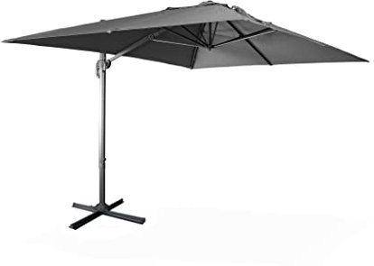 Alice's Garden - Rechteckiger Sonnenschirm 3x4m - Wimereux- Grau - Schirm, 360° kippbar und drehbar