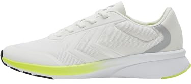 hummel Unisex Flow Breather Sneaker, White Safety Yellow, 36 EU