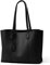 PORRASSO Donna Borsa Tote Grande Borsa a Mano Moda Borsa a Spalla Borsetta in Pelle PU per Scuola Lavoro Viaggio Shopping Nero