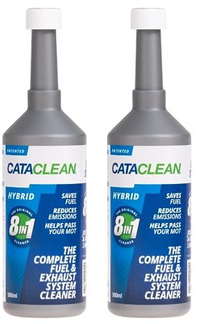 Cataclean Hybrid | Complete Fuel & Exhaust Cleaner | Catalytic Converter, Valve & Injector Cleaner | Fuel Additive Formulated for Performance & Fuel Efficiency | Pre MOT Emissions Reducer | 2 x 500ml