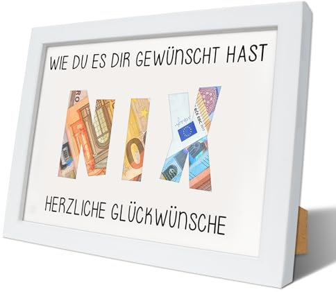 Luckeey Nix Geschenk | Geld Geschenkverpackung | Geldgeschenk Geburtstag | Ich Wünsche Mir Nichts Geschenk | Geschenke für Bruder | Geschenk für Männer die Alles Hat