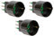 FANTON 82121-B3 -set 3 pz adattatore da spina piccola bipasso 10A a schuko 16A presa italo/tedesca colore nero