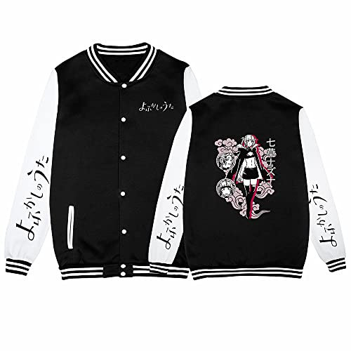 Anime Manga Call of THE Night Cartoon Baseball Jacke,Schwarze Baseball Trikots Für Fans Cosplay Oder Geschenk