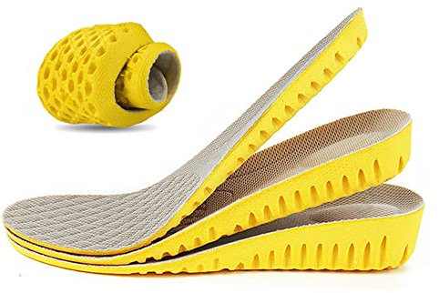 1 Paar weiche, atmungsaktive Einlegesohlen zur Erhöhung der Höhe, elastisch, stoßdämpfend, volle Einlegesohlen, Schuhkissen, Waben, orthopädische Ersatzeinlagen für Damen und Herren (1,5 cm Höhe)