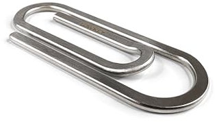 Lowkey Fermasoldi, effetto graffetta, porta carte di credito, per banconote in acciaio inox, argento, oro, nero, con incisione, clip da uomo (argento)