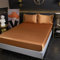 SASIGAYA Satin Spannbettlaken 180x200cm Braun Hellbraun Seide Glänzend Einfarbig Microfaser Spannbetttuch Hochwertiges Deluxe Unifarben Satin Bettlaken für Boxspringbett Topper Matratzen bis 25cm